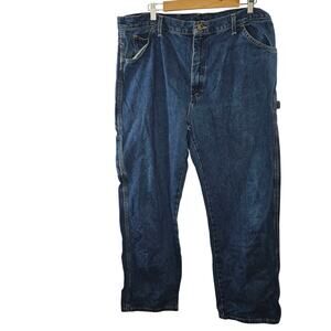 Dickies Relaxed Fit Carpenter Distressed Blue Denim Jeans Size 40x32